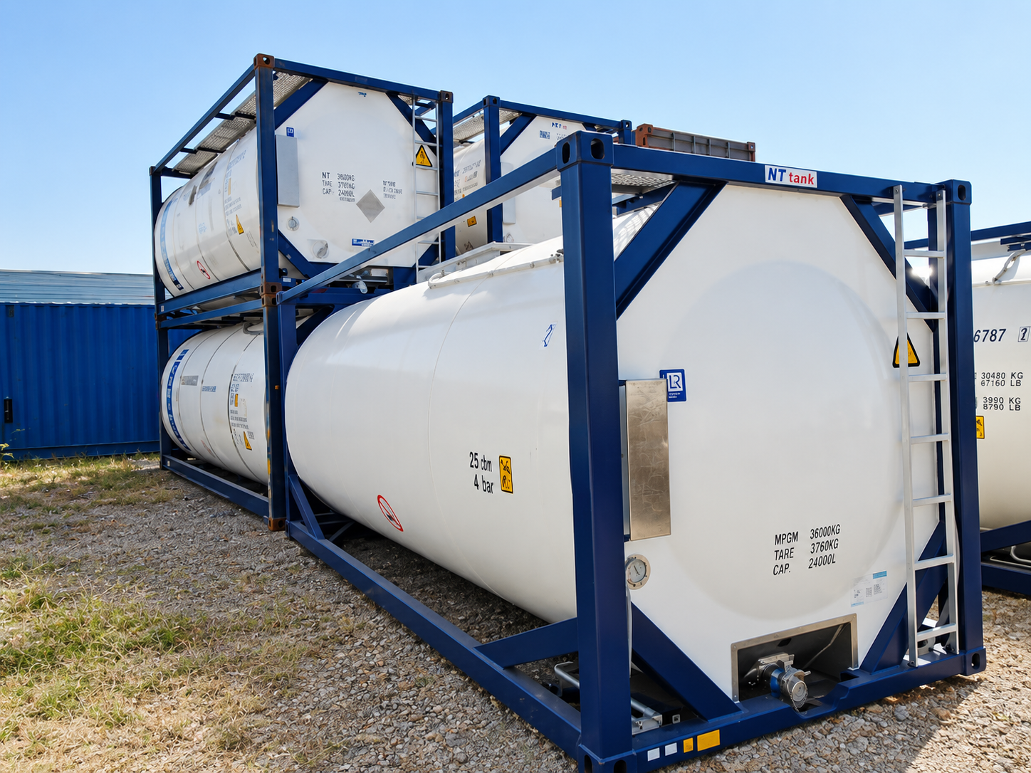 ISO tank containers for liquid bulk transportation